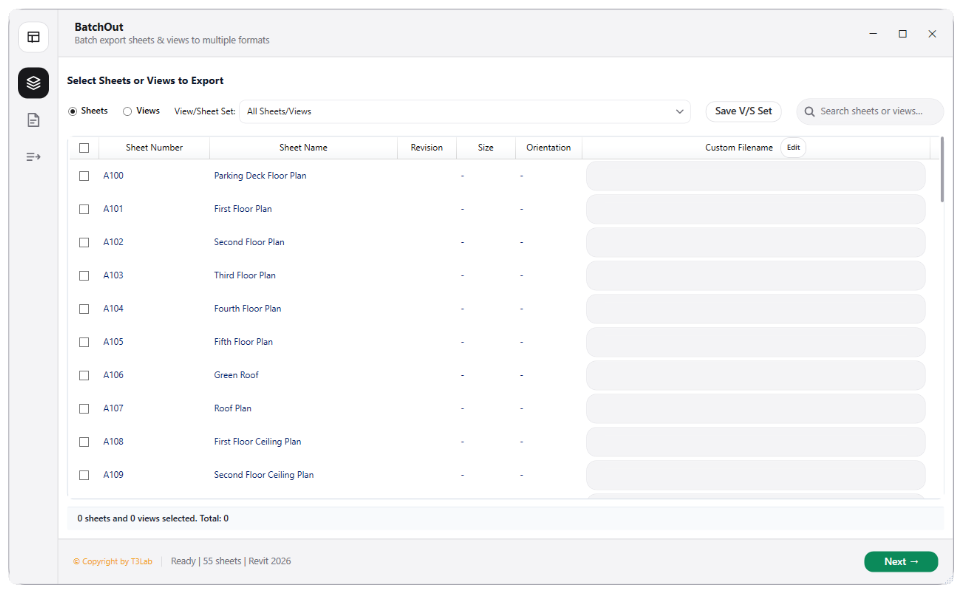 BatchOut Exporter Interface